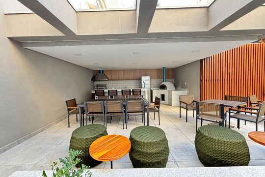 Área comum - Churrasqueira de apartamento à venda com 2 quartos, 82m² em Moema, São Paulo