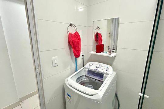 Banheiro e Área de Serviço de kitnet/studio à venda com 1 quarto, 29m² em Centro, Guarulhos