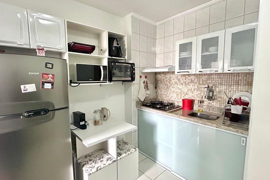 Sala e Cozinha de kitnet/studio à venda com 1 quarto, 29m² em Centro, Guarulhos