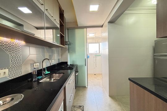 Cozinha de apartamento à venda com 2 quartos, 64m² em Vila Olímpia, São Paulo
