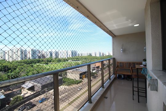 Sala - Varanda de apartamento para alugar com 3 quartos, 77m² em Barra Olímpica, Rio de Janeiro