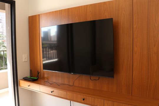Sala de TV de apartamento à venda com 2 quartos, 60m² em Setor Oeste, Goiânia