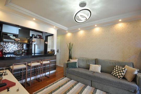 Sala de apartamento à venda com 2 quartos, 73m² em Vila Isolina Mazzei, São Paulo