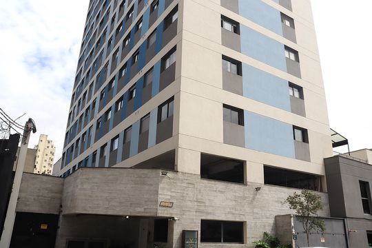 Fachada de apartamento para alugar com 1 quarto, 25m² em Bela Vista, São Paulo