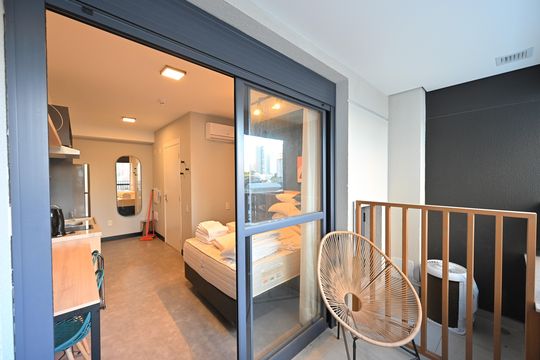 Varanda de kitnet/studio à venda com 1 quarto, 29m² em Vila Clementino, São Paulo
