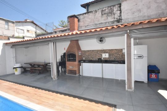 Área comum - Churrasqueira de casa de condomínio à venda com 2 quartos, 131m² em Jardim Martins, Jundiaí