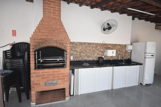Área comum - Churrasqueira de casa de condomínio à venda com 2 quartos, 131m² em Jardim Martins, Jundiaí