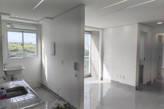 Sala/cozinha de apartamento à venda com 2 quartos, 48m² em Jardim das Cerejeiras, Campinas