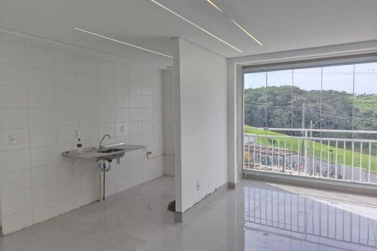 Sala/cozinha de apartamento à venda com 2 quartos, 48m² em Jardim das Cerejeiras, Campinas
