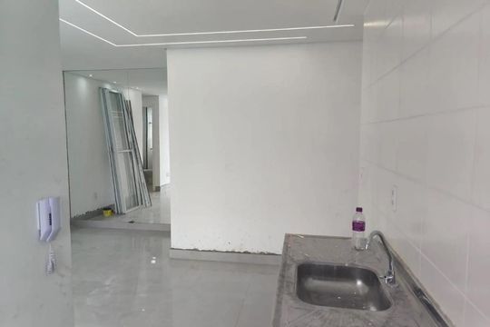 Sala/cozinha de apartamento à venda com 2 quartos, 48m² em Jardim das Cerejeiras, Campinas