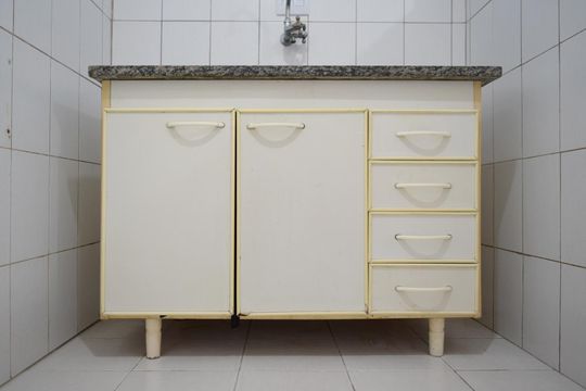 Cozinha de apartamento à venda com 1 quarto, 36m² em Alto de Pinheiros, São Paulo