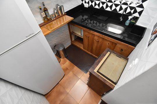 Cozinha de apartamento para alugar com 1 quarto, 46m² em Centro, Curitiba