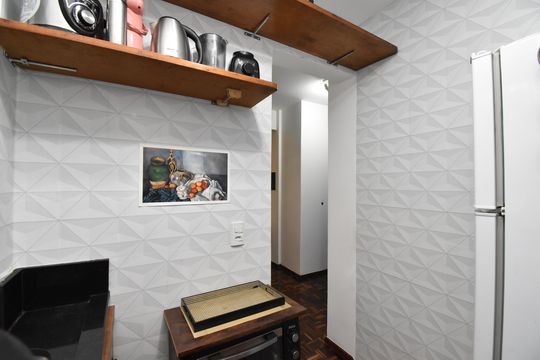 Cozinha de apartamento para alugar com 1 quarto, 46m² em Centro, Curitiba