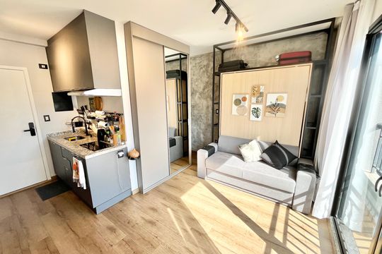 Sala/Quarto/Cozinha de kitnet/studio à venda com 1 quarto, 27m² em Santana, São Paulo