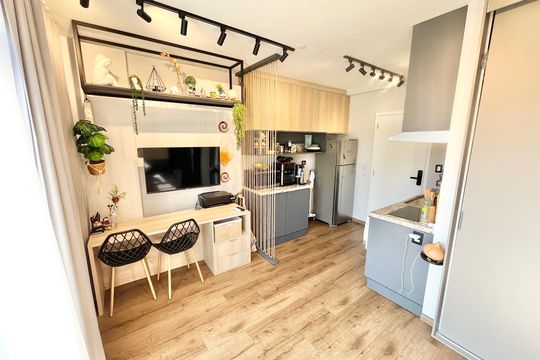 Sala/Quarto/Cozinha de kitnet/studio à venda com 1 quarto, 27m² em Santana, São Paulo