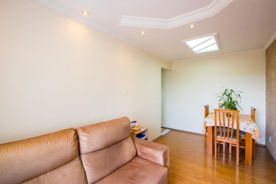Sala de apartamento à venda com 2 quartos, 52m² em Jardim Santo André Cdhu, Santo André