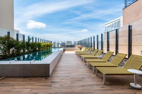 Piscina de apartamento para alugar com 1 quarto, 25m² em Perdizes, São Paulo