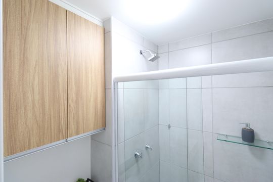 Banheiro de apartamento para alugar com 1 quarto, 30m² em Barra Funda, São Paulo