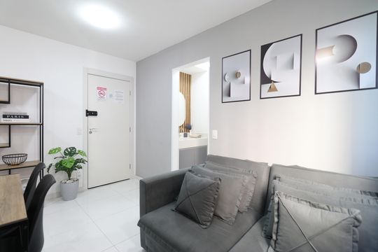 Sala de apartamento para alugar com 1 quarto, 30m² em Barra Funda, São Paulo