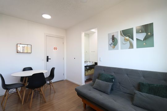 Sala de apartamento para alugar com 1 quarto, 30m² em Barra Funda, São Paulo