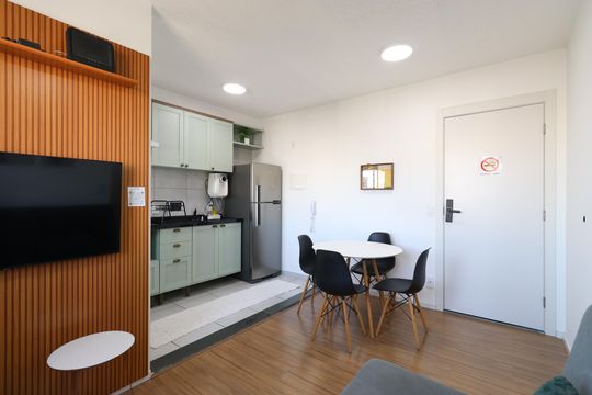 Sala de apartamento para alugar com 1 quarto, 30m² em Barra Funda, São Paulo