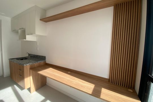 Sala / Cozinha  de kitnet/studio à venda com 1 quarto, 29m² em Butantã, São Paulo