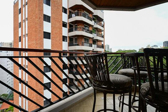 Varanda de apartamento à venda com 3 quartos, 156m² em Parque Bairro Morumbi, São Paulo