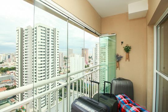Varanda da Sala de apartamento à venda com 2 quartos, 56m² em Campestre, Santo André