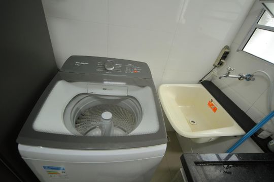 Área de serviço  de apartamento à venda com 2 quartos, 48m² em Nova Petrópolis, São Bernardo do Campo