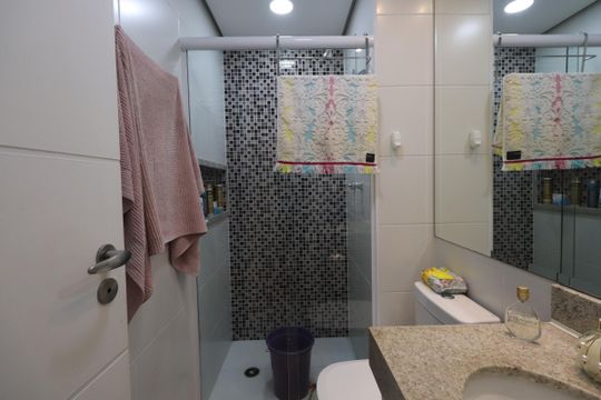 Banheiro Social de apartamento à venda com 3 quartos, 132m² em Tatuapé, São Paulo