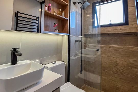 Banheiro da Suíte de apartamento à venda com 3 quartos, 85m² em Vila Vermelha, São Paulo