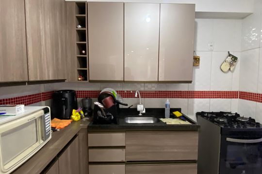 Cozinha - Área de Serviço  de apartamento à venda com 2 quartos, 55m² em Bandeiras, Osasco