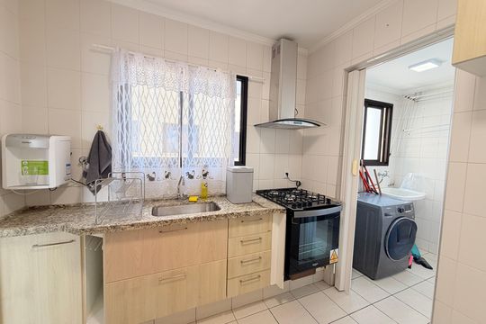 Cozinha de apartamento para alugar com 2 quartos, 66m² em Jardim Primavera, Jundiaí