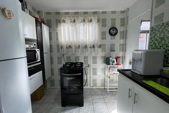 Cozinha de apartamento à venda com 2 quartos, 52m² em Jardim Jaqueline, São Paulo