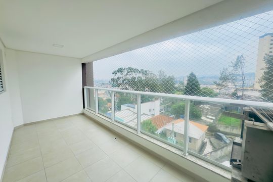 Varanda da Sala de kitnet/studio à venda com 1 quarto, 38m² em Vila Galvão, Guarulhos