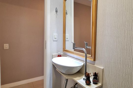 Lavabo de apartamento à venda com 3 quartos, 119m² em Santa Rosa, Niterói
