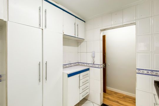 Cozinha  de apartamento à venda com 2 quartos, 67m² em Jardim Nordeste, São Paulo