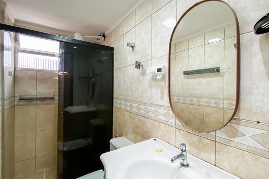 Banheiro  de apartamento à venda com 2 quartos, 67m² em Jardim Nordeste, São Paulo