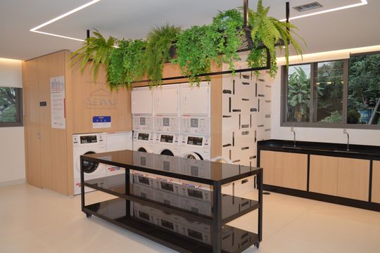 Lavanderia de kitnet/studio para alugar com 1 quarto, 23m² em Paraíso, São Paulo