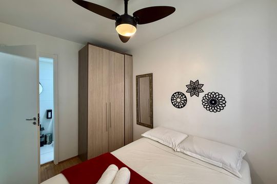 Suíte  de apartamento para alugar com 1 quarto, 30m² em Jardim Caravelas, São Paulo