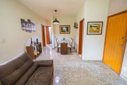 sala de apartamento para alugar com 3 quartos, 90m² em Castelo, Belo Horizonte