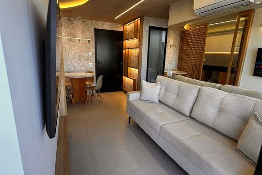 Sala de apartamento para alugar com 2 quartos, 55m² em Setor Bueno, Goiânia