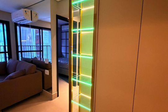 Sala de apartamento para alugar com 2 quartos, 55m² em Setor Bueno, Goiânia