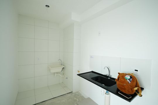 Cozinha de apartamento à venda com 2 quartos, 35m² em Jardim, Santo André