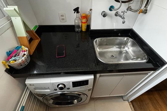 Cozinha e Área de Serviço de apartamento à venda com 3 quartos, 67m² em Vila Metalúrgica, Santo André