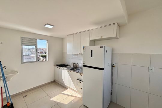 Cozinha  de apartamento à venda com 1 quarto, 31m² em Tremembé, São Paulo