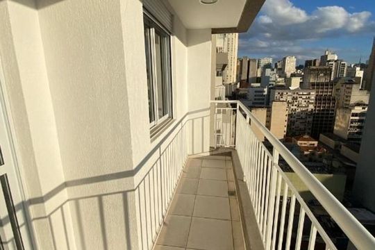 Varanda de apartamento à venda com 1 quarto, 40m² em Vila Buarque, São Paulo