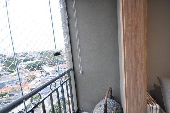 Sacada da Sala de apartamento para alugar com 3 quartos, 73m² em Parque Novo Mundo, São Paulo