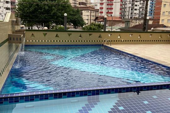 Área externa de apartamento para alugar com 2 quartos, 91m² em Vila Tupi, Praia Grande