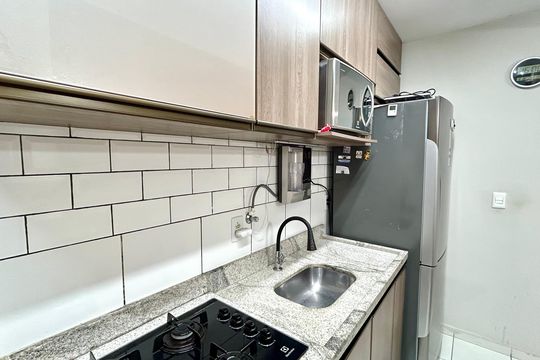 Cozinha de apartamento à venda com 2 quartos, 44m² em Centro, Guarulhos